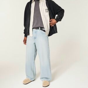Light wash super baggy jeans